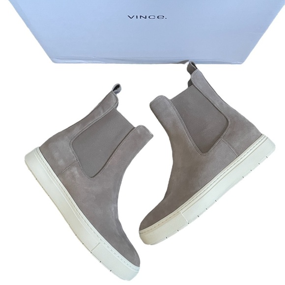 NIB VINCE Norman Suede Sneaker Boots Woodsmoke - Picture 1 of 7